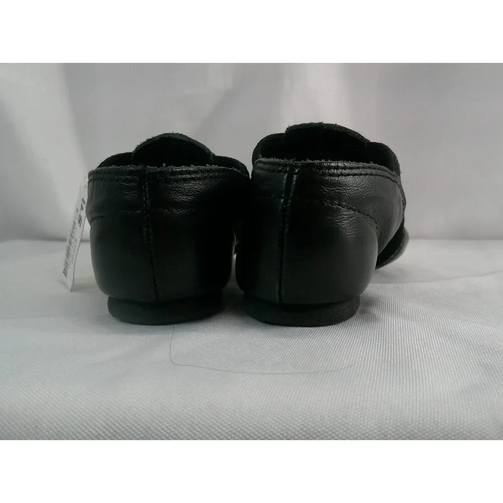 Pre-Owned Dance Dance Jazz Shoes Capezio Youth 11.5M Black Elastic Leather Slip